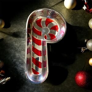 Vintage Silver Plated 8” Candy Cane Design Candy Dish Collection By Godinger